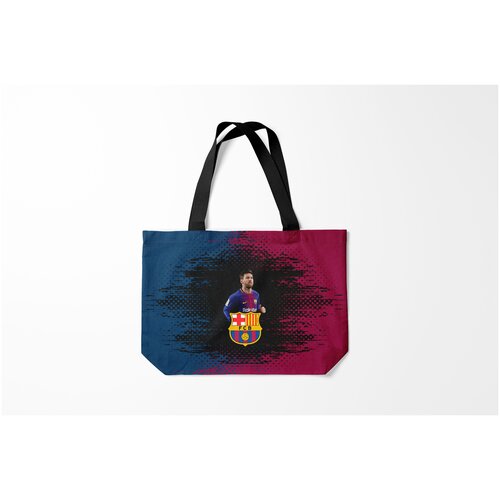 фото Сумка-шоппер / 46х35 см / известные футболисты / лионель месси barcelona месси. burnettie