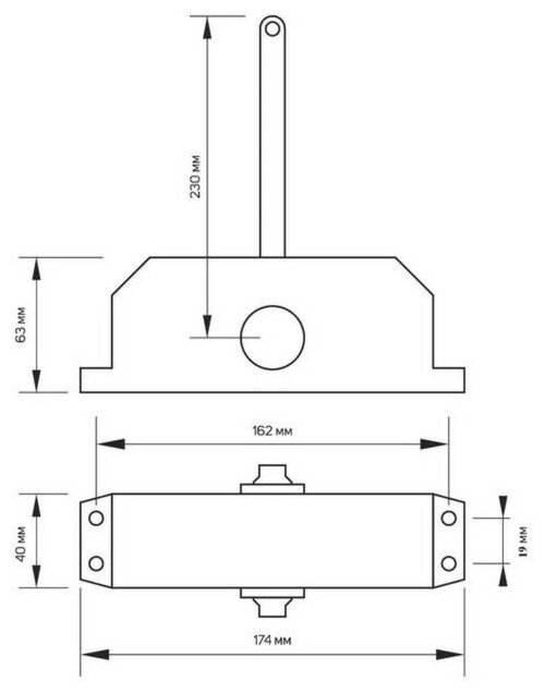 Доводчик дверной тундра D60WW, от 35-50 кг, белый - фотография № 4