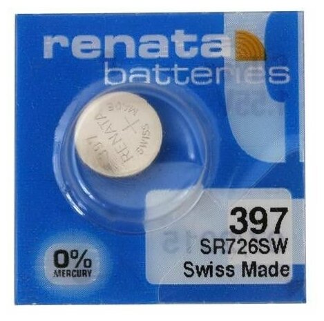 Батарейка RENATA R 397, SR 726 SW Швейцария: 2 шт.