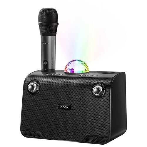 Колонка BS41Микрофон Warm Sound K Song wireless speaker HOCO черная 507700₽