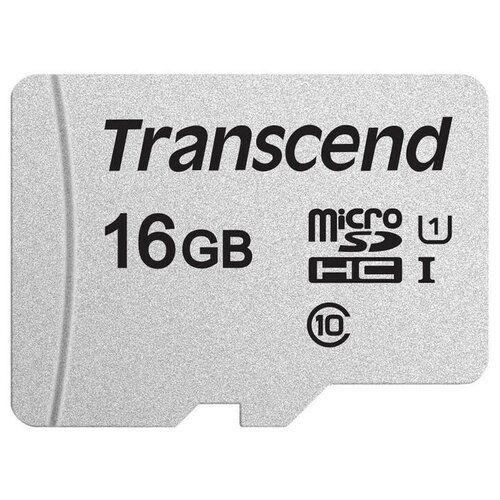 Комплект 3 штук, Карта памяти Transcend 300S microSDHC 16Gb UHS-I Cl10 +ад, TS16GUSD300S-A карта памяти transcend microsdhc 32 гб class 4