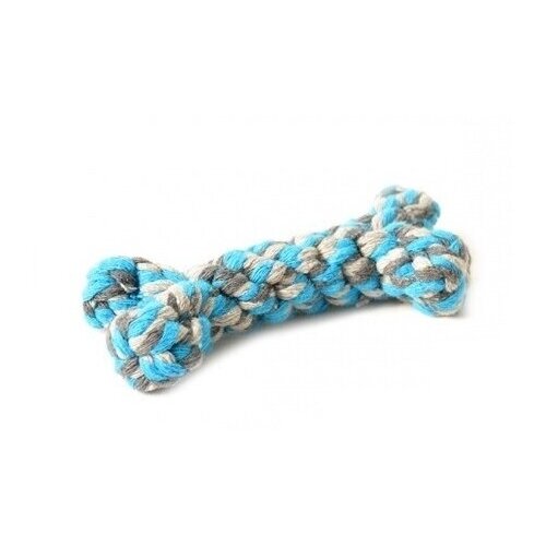 DUVO+ Игрушка для собак веревочная Мини кость, голубая, 8см (Бельгия)