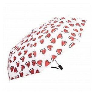 Зонт складной женский Ferre 694-AU Hearts White 