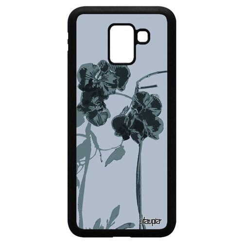 фото Красивый чехол для мобильного // galaxy j6 2018 // "цветы" экзотичный дизайн, utaupia, серый