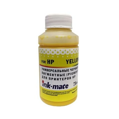 чернила для epson t0634 0734 70мл yellow pigment eim 100c ink mate Чернила универсальные для HP (70мл, yellow, Pigment) HIMB-UPY Ink-Mate