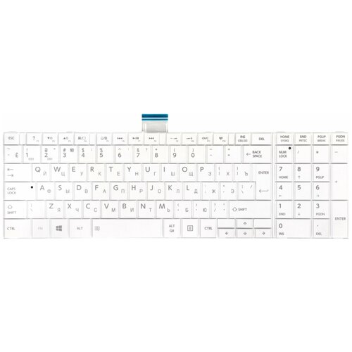 Клавиатура для ноутбука Toshiba Satellite C850 C855 C870 белая 910₽