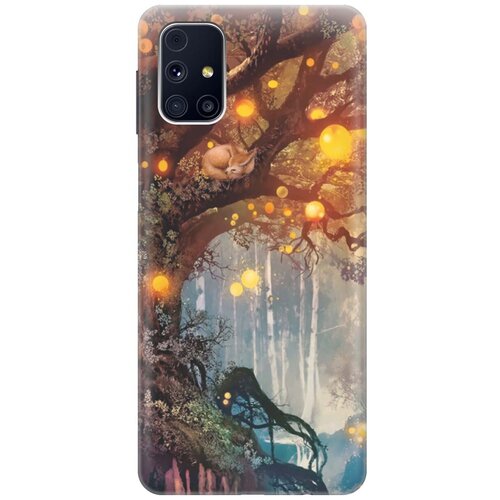 фото Ультратонкий силиконовый чехол-накладка для samsung galaxy m31s с принтом "лиса на древе" gosso