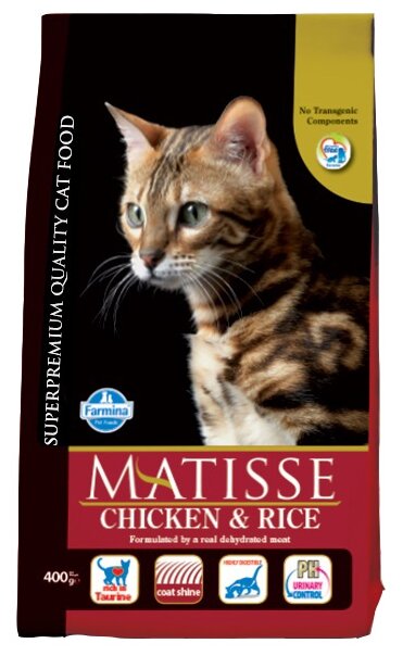 Сухой корм с курицей и рисом для кошек Farmina Matisse Chicken&Rice, 0,4 кг - фотография № 1