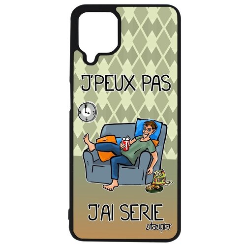 фото Дизайнерский чехол на телефон // galaxy a12 // "не могу - у меня сериал!" принт картинка, utaupia, зеленый