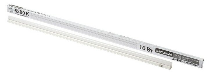 Светильник светодиодный линейный 10ВТ 6500К IP40 С выключ LED ДПО 2001 568Х22Х34 народный TDM - фотография № 1