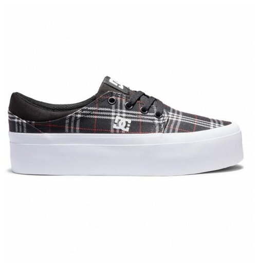 Кеды Dc Trase Platform Black/Plaid, Цвет черный, Размер 39,5