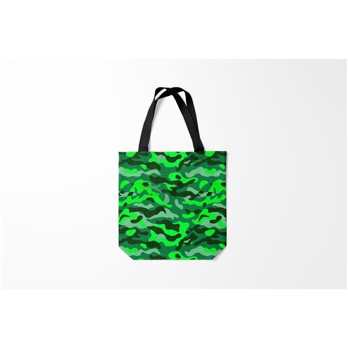 фото Сумка-шоппер / 40х40 см / тренды / милитари camouflage green burnettie