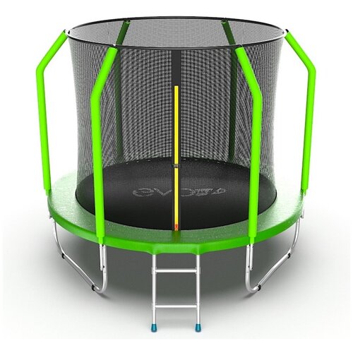 фото Батут 2.44 м с внутренней сеткой и лестницей, диаметр 8ft (зеленый) evo jump cosmo 8ft (green)