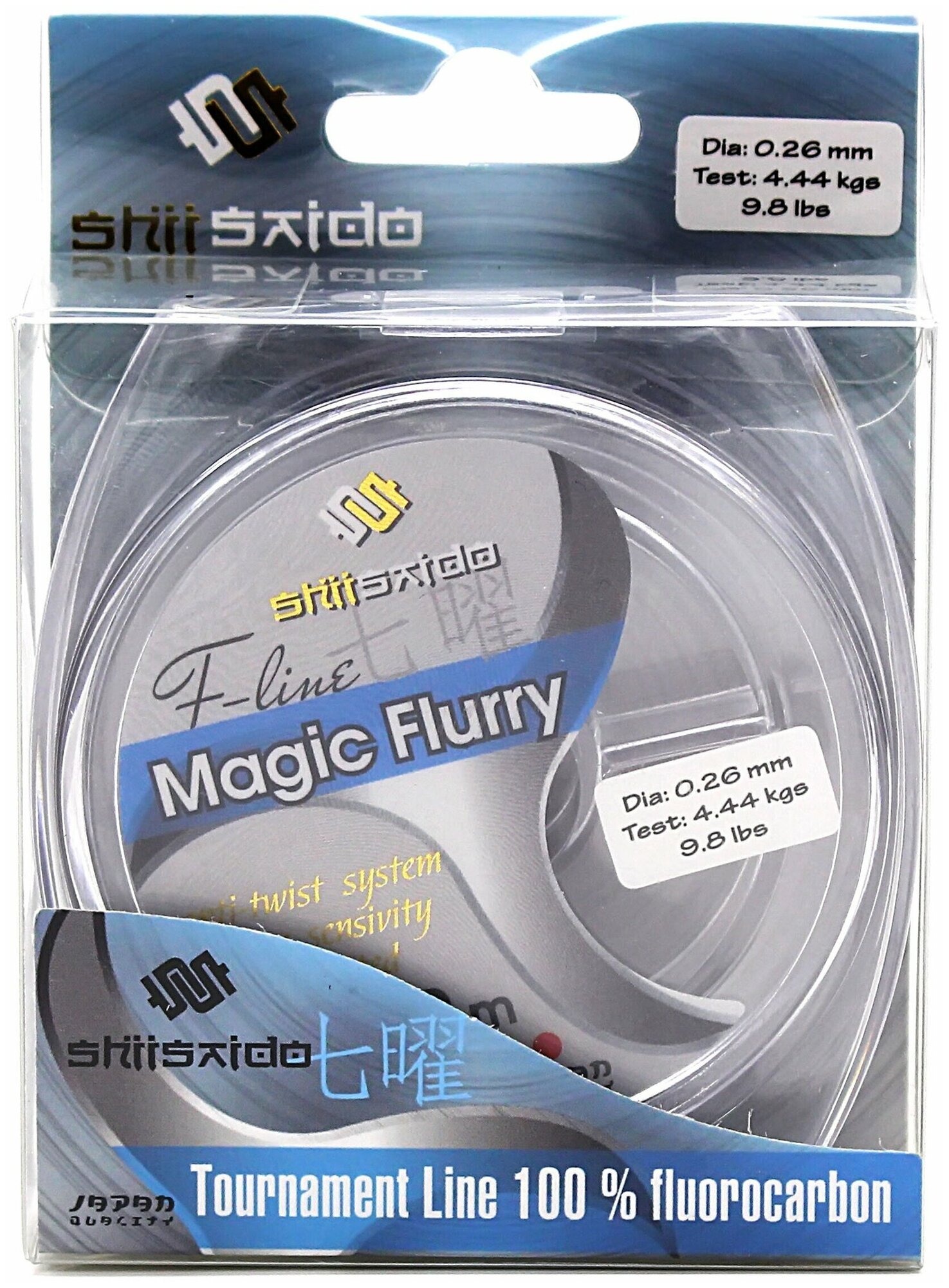 Леска флюорокарбон "Shii Saido" Magic Flurry L-30 м d-0211 мм test-308 кг прозрачная/10/400/