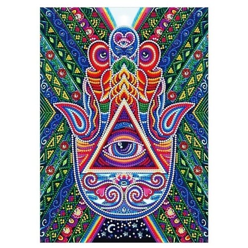 Картина стразами своими руками Хамса без подрамника