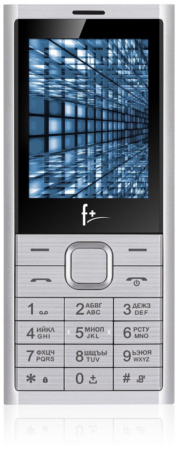 Мобильный телефон F+ B280 Silver серебристый, 2SIM, 2.8", TN, 320x240, BT, FM, micro SD, 2500мА*ч