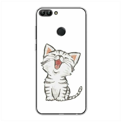 фото Силиконовый чехол "котенок рисованный" на huawei p smart / хуавей п смарт case place