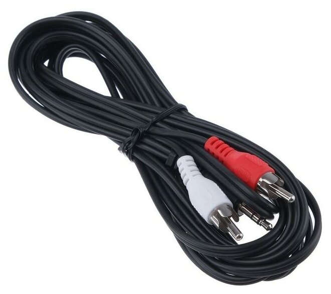 Кабель-переходник аудио Cablexpert CCA-458 Jack 3.5 мм(m)-2xRCA(m) 2.5 м черный