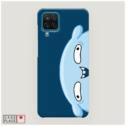 фото Чехол пластиковый samsung galaxy a12 подушка синий фон case place