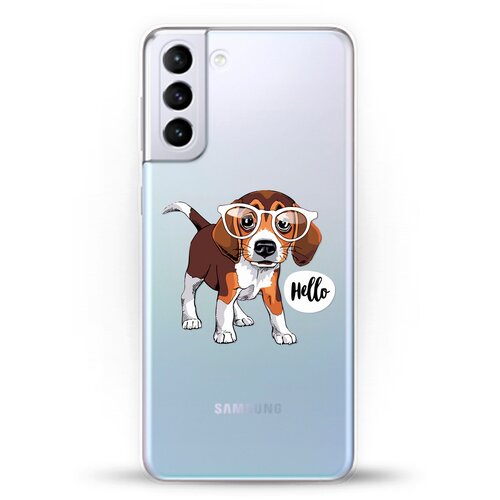 фото Силиконовый чехол hello бигль на samsung galaxy s21+ andy & paul