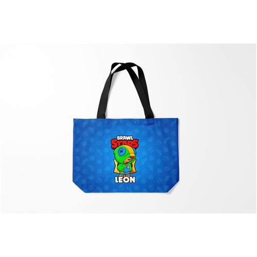 фото Сумка-шоппер / 46х35 см / геймерам / brawl stars leon burnettie