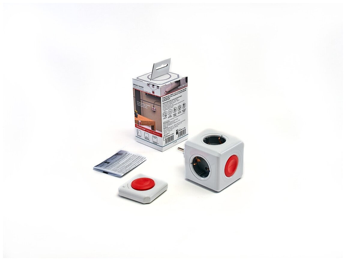 Сетевые удлинители Vinon Разветвитель VINON-1510 Cube Remote с функцией ДУ на 4 розетки с выкл. Power Remote, белый