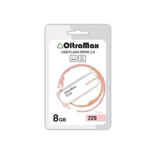 USB флэш-накопитель OLTRAMAX OM-8GB-220-розовый 1076912 oltramax om 8gb 330 white