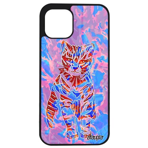 фото Красивый чехол на смартфон // apple iphone 12 pro max // "кот" пушистый дизайн, utaupia, розовый