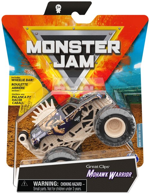 Монстр-трак Monster Jam Mahawk War (6060865) 1:64, черный/бежевый