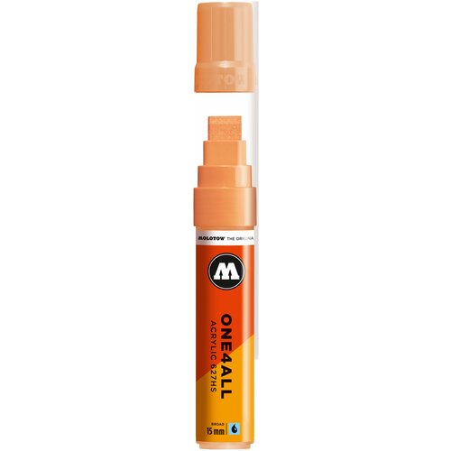Акриловый маркер Molotow 627HS One4All 627214 (117) светло-оранжевый 15 мм molotow маркер акриловый molotow 627hs one4all коричневый орех 15мм