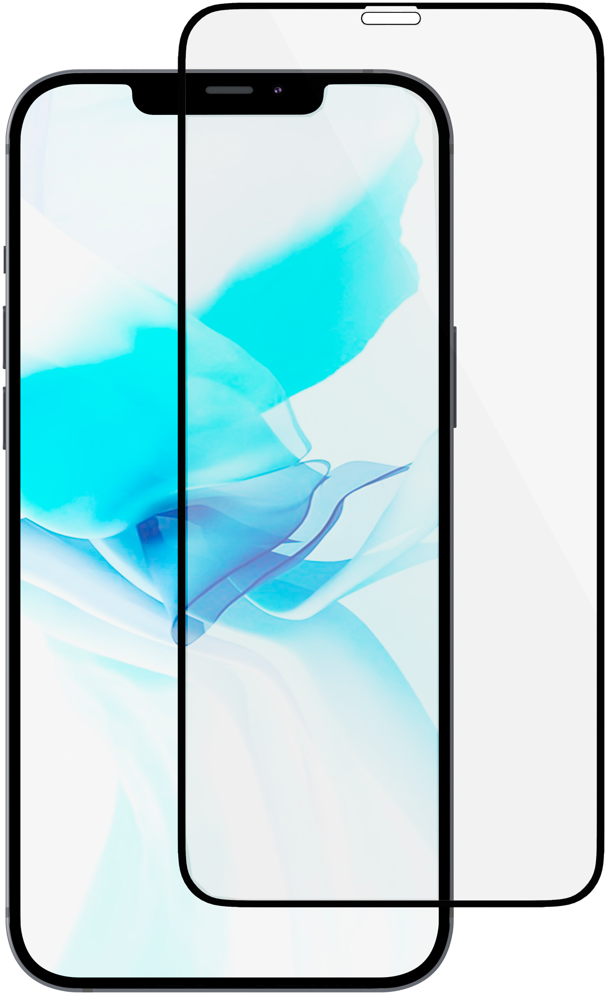 Защитное стекло для экрана UBEAR Ext. Nano Antibact для Apple iPhone 12 Pro Max, 74 х 157 мм, 1 шт, черный [gl108bl03ana67-i20] - фото №2