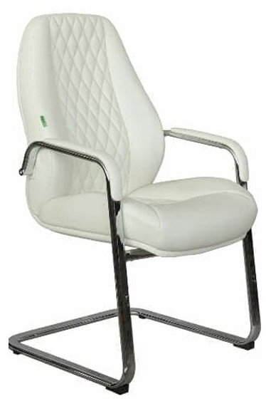 Кресло руководителя Riva Chair RCH F385 нат. кожа белый (6207)