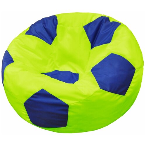 фото Кресло-мешок мяч пазитифчик лимонно-синий (оксфорд) 80х80 см