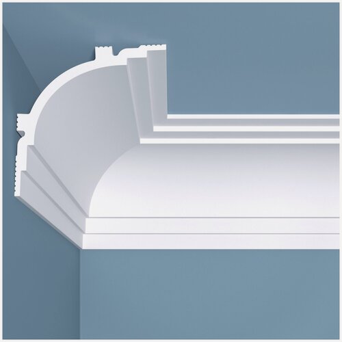 Изображение товара Карниз потолочный ударопрочный bello deco К14 110x110x2000 мм белый.