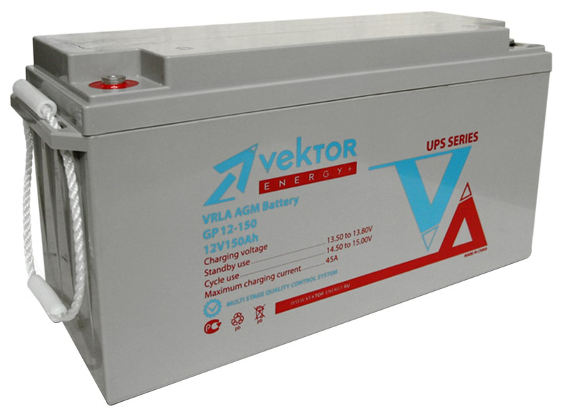 Система резервирования ибп + акб Энергия Pro-800 12V + Vektor Energy GP 12-150 500 Вт / 150 Ач для газового отопительного котла, циркуляционного насоса, комплект источник бесперебойного питания + аккумулятор