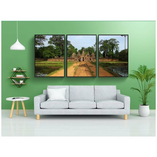 фото Набор модулных постеров для интерьера "ангкор-ват, ангкор, banteay srei" 60x90 см. в тубусе, без рамки lotsprints
