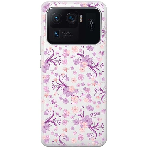 Ультратонкий силиконовый чехол-накладка Transparent для Xiaomi Mi 11 Ultra с 3D принтом Lilac Flowers ультратонкий силиконовый чехол накладка transparent для xiaomi mi 10s с 3d принтом lilac flowers