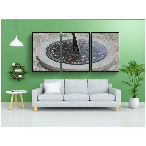 фото Набор модулных постеров для интерьера "солнечные часы, время, часы" 60x90 см. в тубусе, без рамки lotsprints