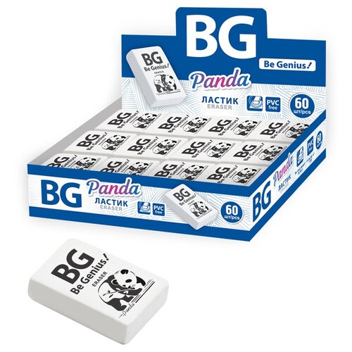 фото Bg набор ластиков panda, 60 шт белый
