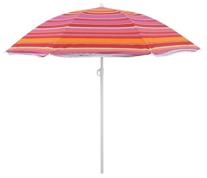 Зонт пляжный "Модерн" с механизмом наклона, серебряным покрытием, d:180 cм, h:195 см - фотография № 9
