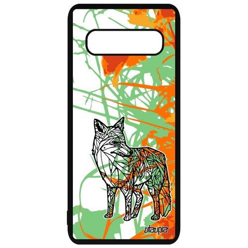 фото Необычный чехол на телефон // galaxy s10 plus // "лиса" зверь хищник, utaupia, цветной