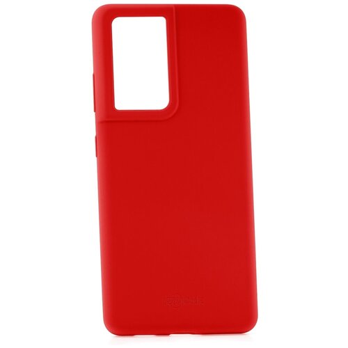 фото Чехол на samsung galaxy s21 ultra kruche silicone plain red кruче
