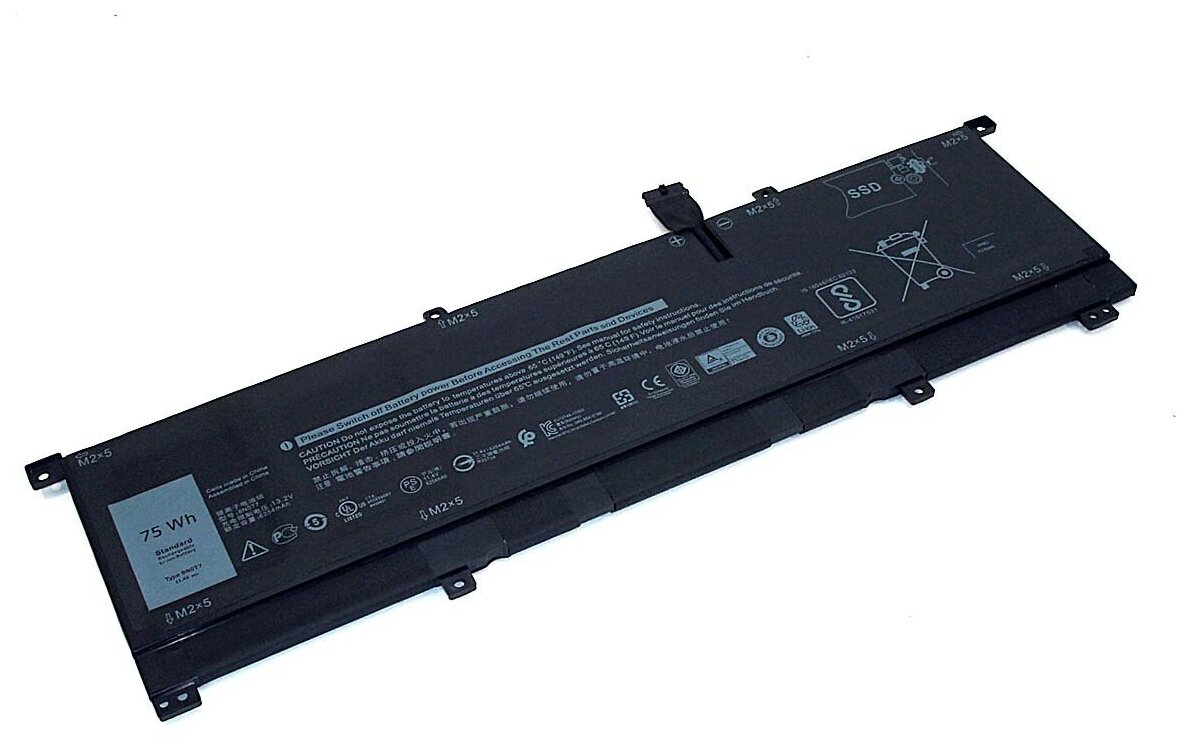 Аккумуляторная батарея для ноутбука Dell XPS 15 9575 (8N0T7) 11.4V 6580mAh