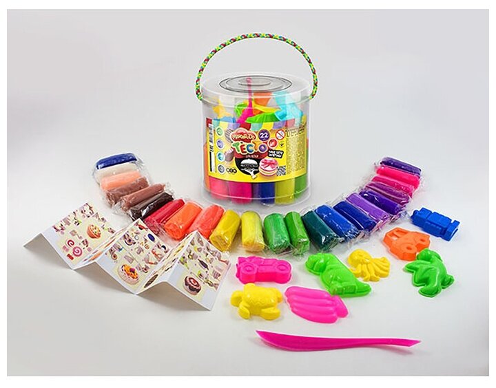 Danko Toys Набор для творчества «Тесто для лепки» MASTER DO, ведро большое 22 цвета