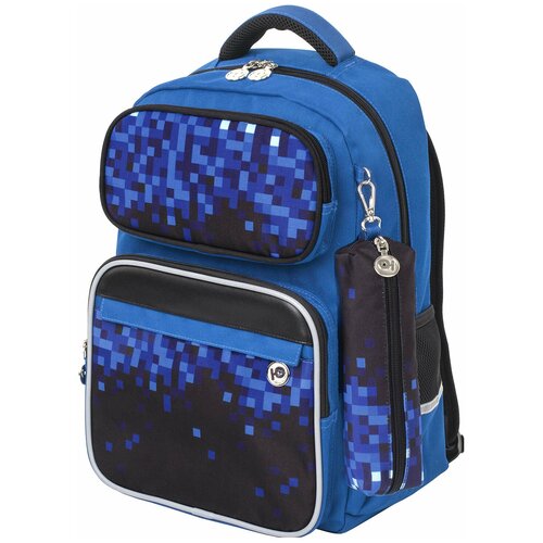 фото Рюкзак юнландия complete, с пеналом, эрго- спинка, "pixels", 42*29*14 см (229974)