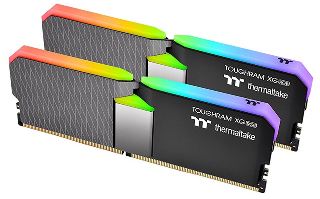 64GB Thermaltake DDR4 3600 DIMM TOUGHRAM XG RGB Black Gaming Memory R016R432GX2-3600C18A Non-ECC, R016R432GX2-3600C18A CL18, 1.35V, Heat Shield, XMP 2.0, Kit (2x32GB), RTL (528849)