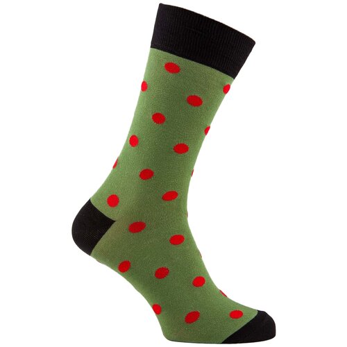 фото Мужские носки годовой запас носков, 1 пара, классические, фантазийные, размер 43/45, зеленый
