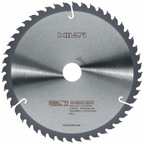 Диск Hilti SCB WS CC (230x30 мм; Z48) диск scb ws ft 230x30 мм зубьев18 для циркулярной пилы hilti