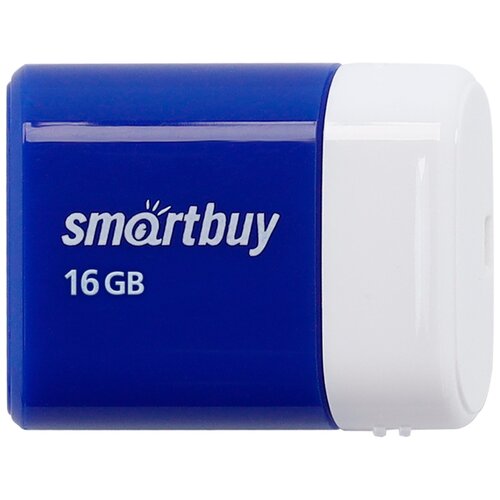 Флешка SmartBuy Lara 16 ГБ, 1 шт., синий usb flash накопитель 16gb smartbuy lara sb16gblara k usb 2 0 черный