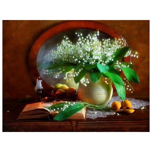 Вышивка бисером Ландышевый натюрморт 23x27 см